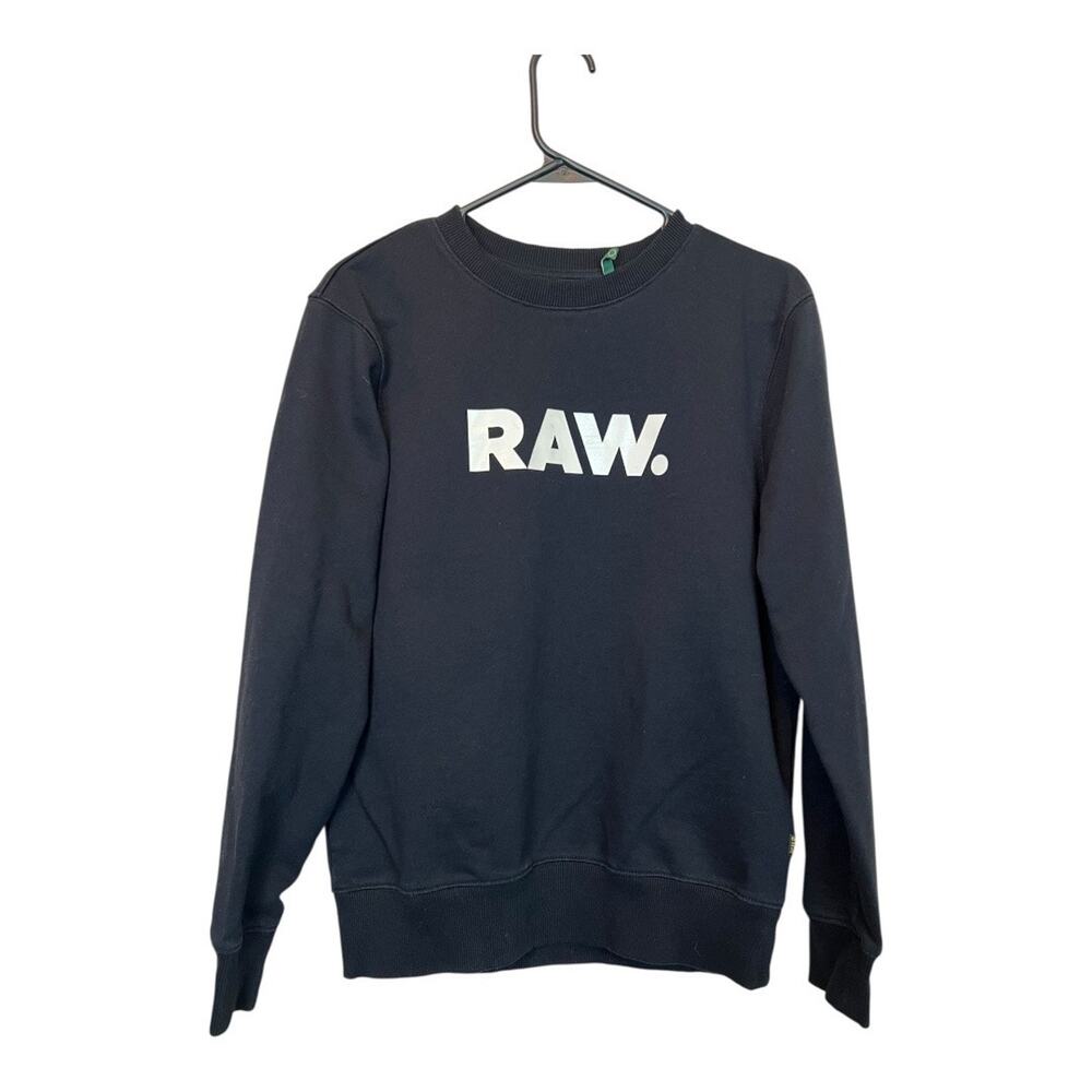 G-Star Raw Black Sweatshirt Pullover Casual Athleisure Comfy Cozy Streetwear M